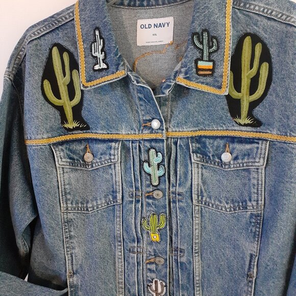 Cowgirl Chic Fringed Western Jean Jacket! Vintage Pin-up Girls XXL - Picture 3 of 14